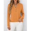 image:imageANRABESS Womens Fall Shirts Long Sleeve Henley Top Dressy Casual BlouseOrange
