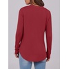 image:imageANRABESS Womens Fall Shirts Long Sleeve Henley Top Dressy Casual BlouseRed