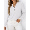 image:imageANRABESS Womens Fall Shirts Long Sleeve Henley Top Dressy Casual BlouseWhite