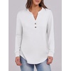 image:imageANRABESS Womens Fall Shirts Long Sleeve Henley Top Dressy Casual BlouseWhite