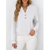 image:imageANRABESS Womens Fall Shirts Long Sleeve Henley Top Dressy Casual BlouseWhite