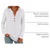 image:imageANRABESS Womens Fall Shirts Long Sleeve Henley Top Dressy Casual BlouseWhite