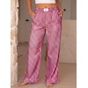 image:imageANRABESS Womens Gingham Striped Ruffle Hem PantsRed White Plaid