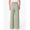 image:imageANRABESS Womens Gingham Striped Wide Leg Palazzo Lounge Pants with PocketsArmy Green Plaid