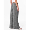 image:imageANRABESS Womens Gingham Striped Wide Leg Palazzo Lounge Pants with PocketsBlack Plaid