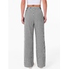 image:imageANRABESS Womens Gingham Striped Wide Leg Palazzo Lounge Pants with PocketsBlack Stripe