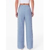 image:imageANRABESS Womens Gingham Striped Wide Leg Palazzo Lounge Pants with PocketsBlue Stripe