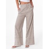 image:imageANRABESS Womens Gingham Striped Wide Leg Palazzo Lounge Pants with PocketsBrown Stripe