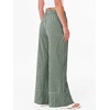 image:imageANRABESS Womens Gingham Striped Wide Leg Palazzo Lounge Pants with PocketsDeep Green Plaid