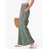 image:imageANRABESS Womens Gingham Striped Wide Leg Palazzo Lounge Pants with PocketsDeep Green Plaid
