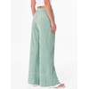 image:imageANRABESS Womens Gingham Striped Wide Leg Palazzo Lounge Pants with PocketsGreen Plaid