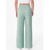 image:imageANRABESS Womens Gingham Striped Wide Leg Palazzo Lounge Pants with PocketsGreen Plaid