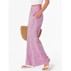image:imageANRABESS Womens Gingham Striped Wide Leg Palazzo Lounge Pants with PocketsHot Pink Plaid
