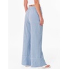 image:imageANRABESS Womens Gingham Striped Wide Leg Palazzo Lounge Pants with PocketsLight Blue Plaid