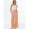 image:imageANRABESS Womens Gingham Striped Wide Leg Palazzo Lounge Pants with PocketsOrange Plaid