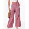image:imageANRABESS Womens Gingham Striped Wide Leg Palazzo Lounge Pants with PocketsRed Plaid