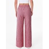 image:imageANRABESS Womens Gingham Striped Wide Leg Palazzo Lounge Pants with PocketsRed Plaid