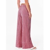 image:imageANRABESS Womens Gingham Striped Wide Leg Palazzo Lounge Pants with PocketsRed Plaid