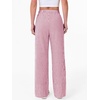 image:imageANRABESS Womens Gingham Striped Wide Leg Palazzo Lounge Pants with PocketsRed Stripe