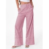 image:imageANRABESS Womens Gingham Striped Wide Leg Palazzo Lounge Pants with PocketsRed Stripe