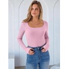 image:imageANRABESS Womens Long Sleeve Bodysuits TopBright Pink