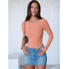 image:imageANRABESS Womens Long Sleeve Bodysuits TopCoral