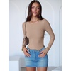 image:imageANRABESS Womens Long Sleeve Bodysuits TopLight Camel