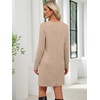 image:imageANRABESS Womens Long Sleeve Fall Casual T Shirt Mini DressAlmond