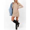 image:imageANRABESS Womens Long Sleeve Fall Casual T Shirt Mini DressAlmond