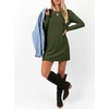 image:imageANRABESS Womens Long Sleeve Fall Casual T Shirt Mini DressArmy Green