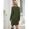 image:imageANRABESS Womens Long Sleeve Fall Casual T Shirt Mini DressArmy Green