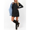 image:imageANRABESS Womens Long Sleeve Fall Casual T Shirt Mini DressBlack