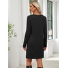 image:imageANRABESS Womens Long Sleeve Fall Casual T Shirt Mini DressBlack