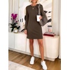image:imageANRABESS Womens Long Sleeve Fall Casual T Shirt Mini DressBrown