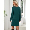 image:imageANRABESS Womens Long Sleeve Fall Casual T Shirt Mini DressLake Green