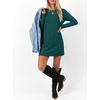 image:imageANRABESS Womens Long Sleeve Fall Casual T Shirt Mini DressLake Green