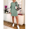 image:imageANRABESS Womens Long Sleeve Fall Casual T Shirt Mini DressLight Green
