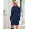 image:imageANRABESS Womens Long Sleeve Fall Casual T Shirt Mini DressNavy Blue