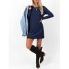 image:imageANRABESS Womens Long Sleeve Fall Casual T Shirt Mini DressNavy Blue