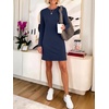 image:imageANRABESS Womens Long Sleeve Fall Casual T Shirt Mini DressNavy Blue