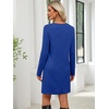 image:imageANRABESS Womens Long Sleeve Fall Casual T Shirt Mini DressRoyal Blue