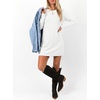 image:imageANRABESS Womens Long Sleeve Fall Casual T Shirt Mini DressWhite