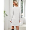 image:imageANRABESS Womens Long Sleeve Fall Casual T Shirt Mini DressWhite