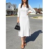 image:imageANRABESS Womens Long Sleeve Fall Midi Dresses with PocketsWhite