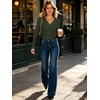 image:imageANRABESS Womens Long Sleeve Fitted Polo Shirts Fall Business Casual TopArmy Green