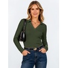 image:imageANRABESS Womens Long Sleeve Fitted Polo Shirts Fall Business Casual TopArmy Green