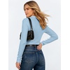 image:imageANRABESS Womens Long Sleeve Fitted Polo Shirts Fall Business Casual TopLight Blue
