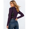 image:imageANRABESS Womens Long Sleeve Fitted Polo Shirts Fall Business Casual TopPurple