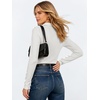 image:imageANRABESS Womens Long Sleeve Fitted Polo Shirts Fall Business Casual TopWhite