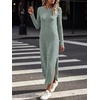 image:imageANRABESS Womens Long Sleeve Maxi Fall Knit Sweater DressLight Green